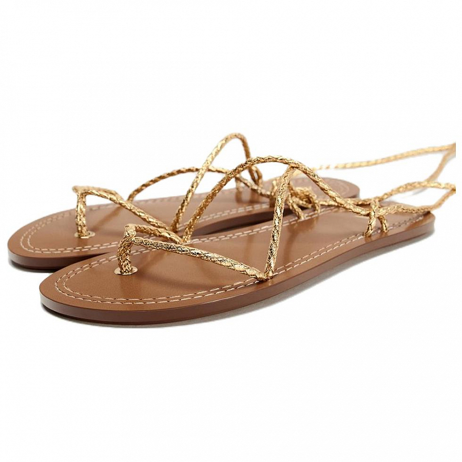 ZARA Roman Sandals Women's Gold купить в интернет-магазине Yoocart с быстрой доставкой по России.