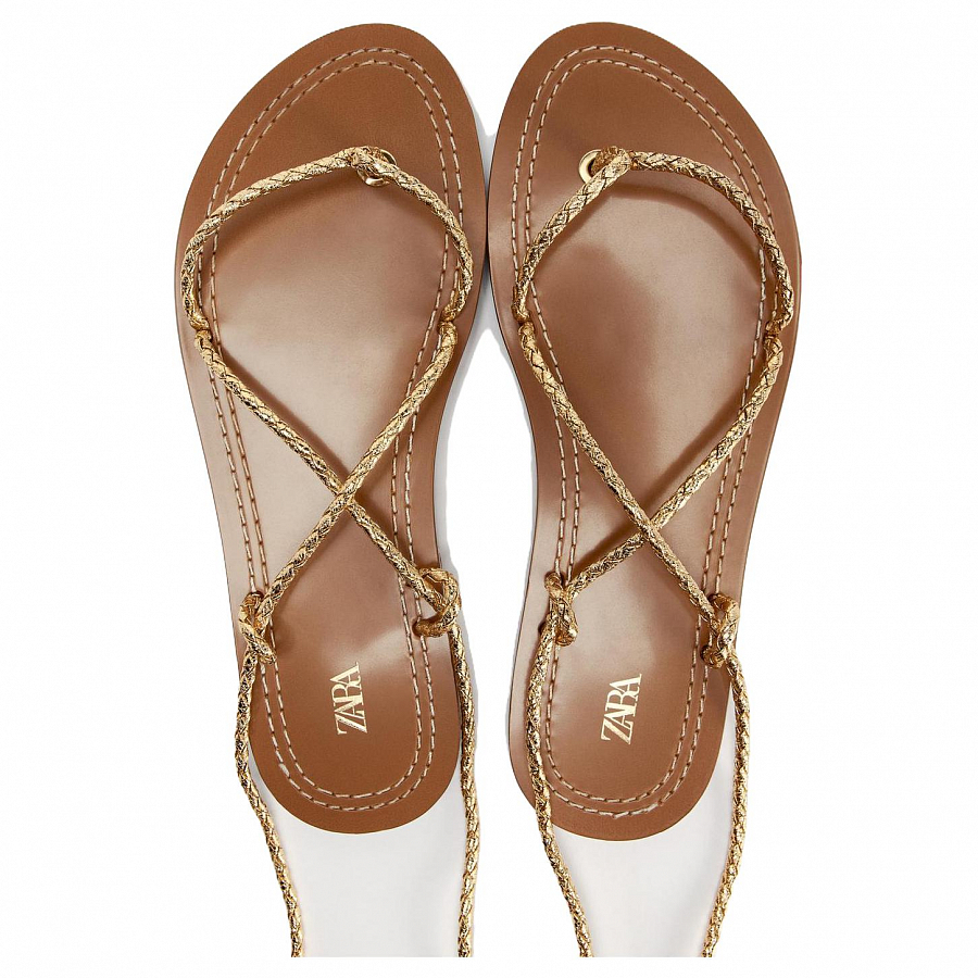 ZARA Roman Sandals Women's Gold купить в интернет-магазине Yoocart с быстрой доставкой по России.
