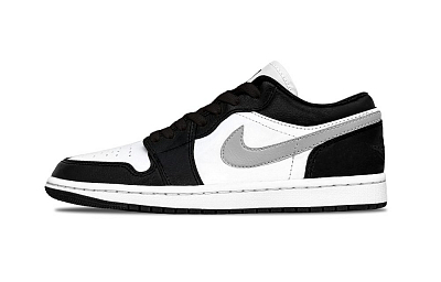 Jordan Air Jordan 1 Gray Cement Abrasion Resistant Low Top Vintage Basketball Shoes Unisex Gray Black