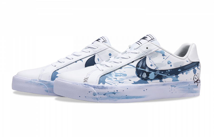 Nike Court Royale Anti-Slip Wear-Resistant Low-Top Skateboard Shoes Unisex Blue купить в интернет-магазине Yoocart с быстрой доставкой по России.