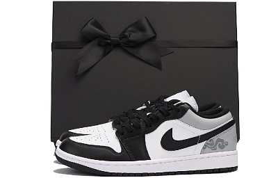 Jordan Air Jordan 1 Abrasion Resistant Coverage Low Top Vintage Basketball Shoes Unisex Black