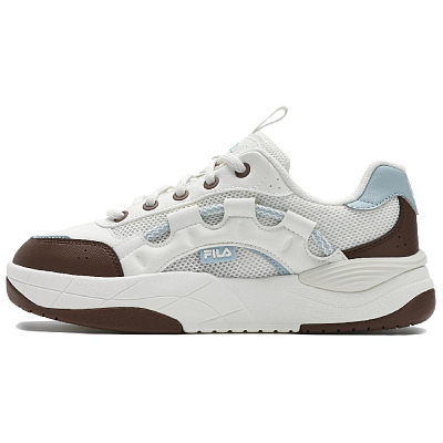 FILA BOHO Rainbow Shoes Breathable And Wear resistant Low Top Skateboard Shoes Women's White Brown