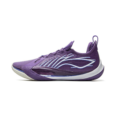 LiNing Cushioned Slip Resistant Abrasion Resistant Low Top Basketball Shoes Men's Mineral Purple