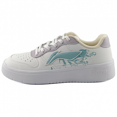 LiNing Pontoon Boats Abrasion Resistant Balance Lightweight Low top Skateboard Shoes Unisex White Blue Purple