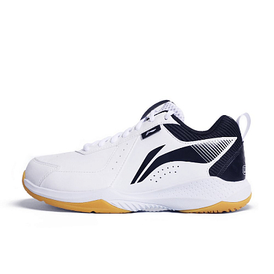 LiNing Ace Cushioning Slip Resistant Coverage Low Top Badminton Shoes Unisex White Black