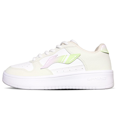 LiNing Pontoon Boats Cushioning, Lightweight, Breathable Low top Skateboard Shoes Women's Yellow