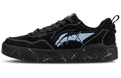 LiNing Yuan Chu Coverage Slip Resistant And Abrasion Resistant Low Top Skateboard Shoes Men's Black