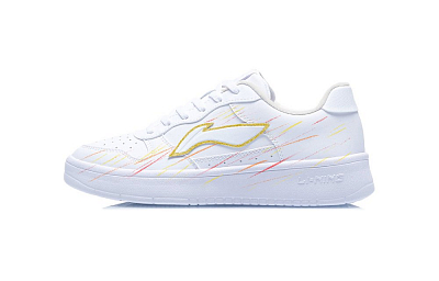 LiNing Pontoon Boats Slip Resistant Abrasion Resistant Low top Skateboard Shoes Women's White