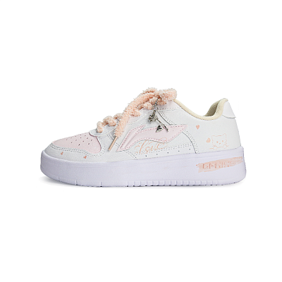 LINING Pontoon Boats Skateboard Shoes Women's Low top White/Pink