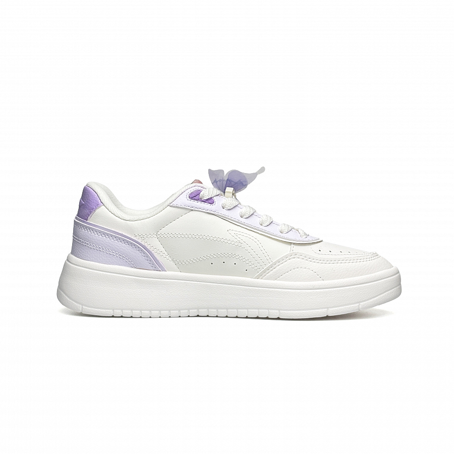 LiNing Su Anti Slip Wear Resistant Low Top Skateboard Shoes Women's White Purple купить в интернет-магазине Yoocart с быстрой доставкой по России.