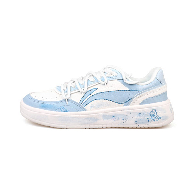 LiNing Su Slip Resistant, Abrasion Resistant, Breathable Low Top Skateboard Shoes Women's Light Blue