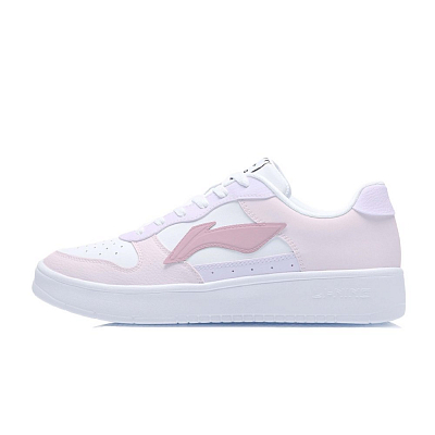 LiNing Pontoon Boats Slip Resistant And Abrasion Resistant Coverage Low top Skateboard Shoes Unisex White Pink Purple