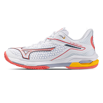 Mizuno Wave Exceed Tour 6 Shock Absorbers Slip Resistant Abrasion Resistant Tennis Shoes Women's White Yellow Orange