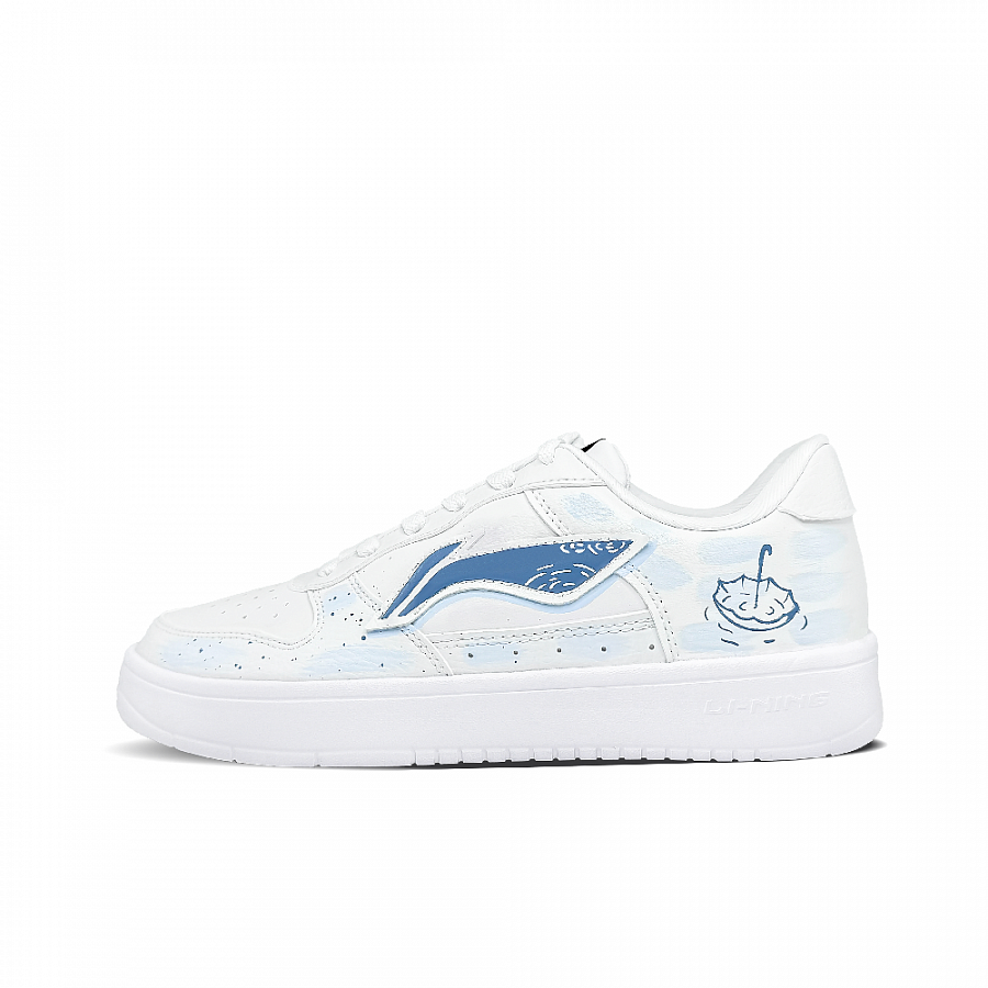 LiNing Pontoon Boats Slip Resistant And Abrasion Resistant Coverage Low top Skateboard Shoes Men's White Blue купить в интернет-магазине Yoocart с быстрой доставкой по России.