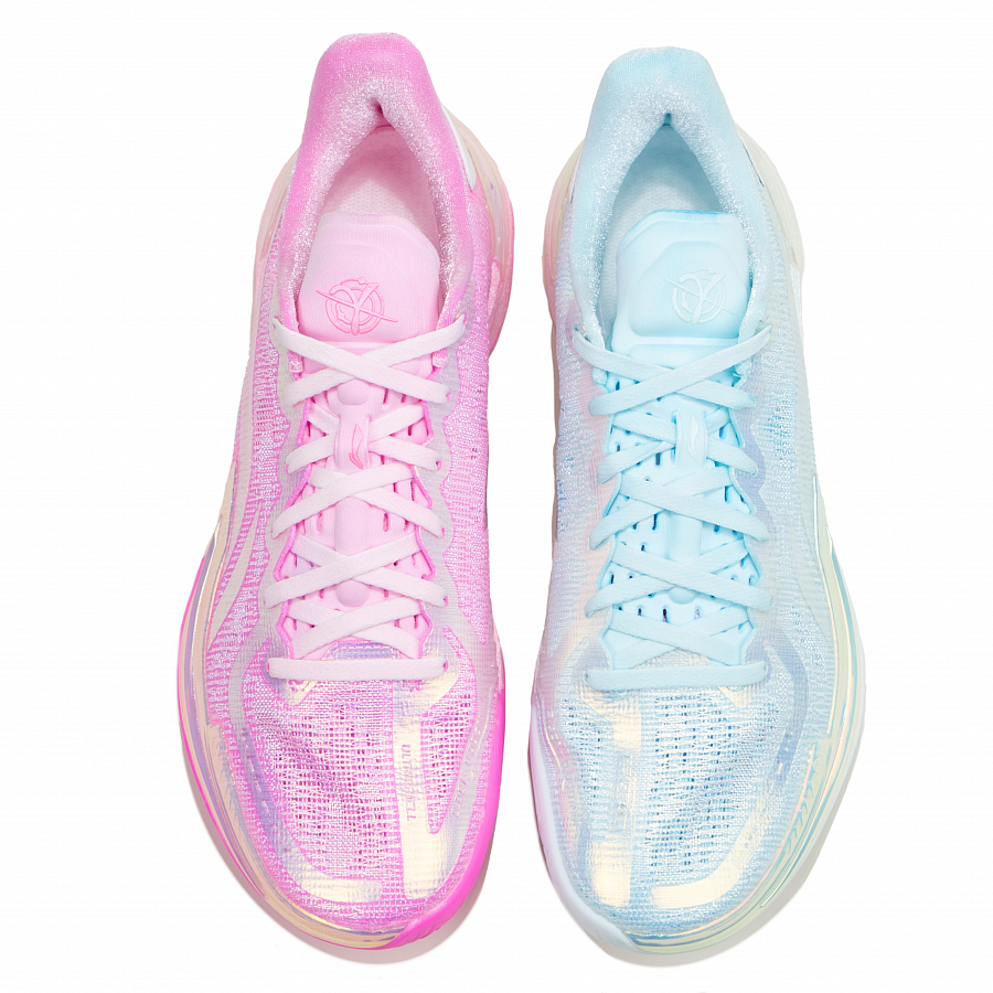 LiNing Gamma Anti Slip Wear Resistant Low Top Basketball Shoes Men's Blue Pink Mismatched купить в интернет-магазине Yoocart с быстрой доставкой по России.