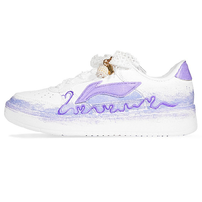 LINING Pontoon Boats Skateboard Shoes Unisex Low top Purple