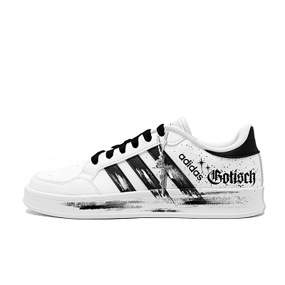 Adidas Neo Breaknet Galaxy Shimmer Abrasion Resistant Low Top Skateboard Shoes Men's Black White