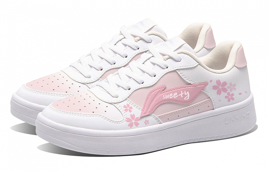 LiNing Pontoon Boats Abrasion Resistant Shock Absorbers Low Top Skateboard Shoes Women's Pink купить в интернет-магазине Yoocart с быстрой доставкой по России.