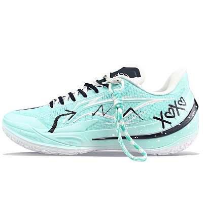 LiNing Blade 5 V2 Cushioning Abrasion Resistant Breathable Low Top Basketball Shoes Men's Black Green Yin Yang