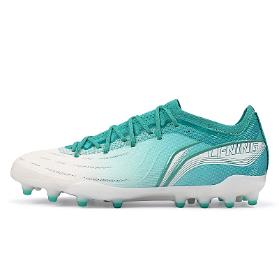 LiNing MG Rubber Short Studs Artificial Ground Cushioning Anti-Slip And Wear-Resistant Soccer Shoes Men's White Green