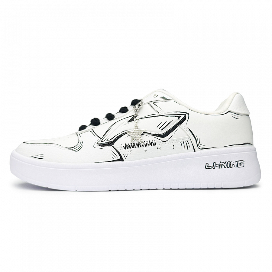 LiNing Pontoon Boats Lightweight, Slip Resistant, And Abrasion Resistant Low Top Skateboard Shoes Unisex White Black купить в интернет-магазине Yoocart с быстрой доставкой по России.