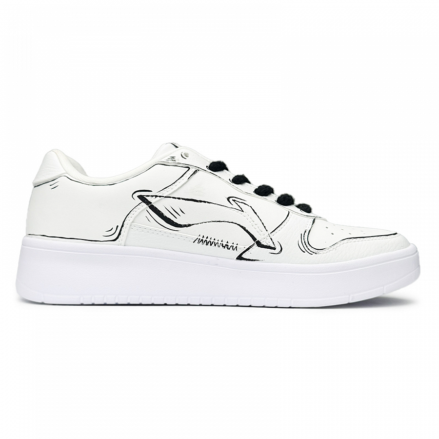 LiNing Pontoon Boats Lightweight, Slip Resistant, And Abrasion Resistant Low Top Skateboard Shoes Unisex White Black купить в интернет-магазине Yoocart с быстрой доставкой по России.