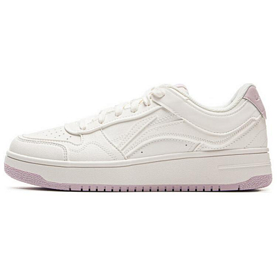 LiNing Tianji Slip Resistant Cushioning Abrasion Resistant Lightweight Low Top Skateboard Shoes Women's White Purple