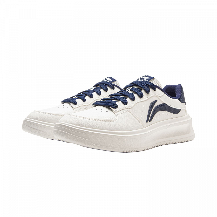 LiNing Slip Resistant Shock Absorbers With Abrasion Resistant Properties Low Top Skateboard Shoes Men's Mist White купить в интернет-магазине Yoocart с быстрой доставкой по России.