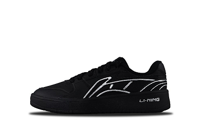 LiNing Acer Truncatum Slip Resistant, Abrasion Resistant, Breathable Low Top Skateboard Shoes Men's Black Silver