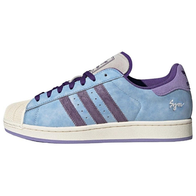 SYM x Adidas Originals Superstar 2 Skateboard Shoes Unisex Blue Purple