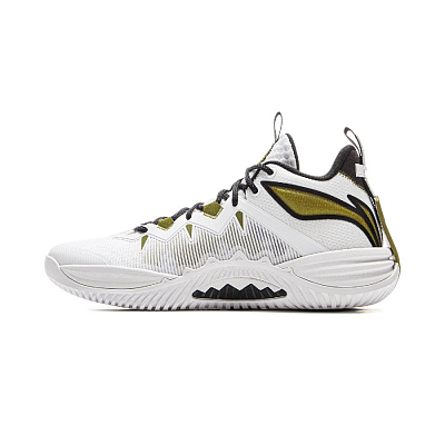 LiNing Storm 10 Cushioning Slip Resistant Breathable Rebound Low Top Basketball Shoes Men's White