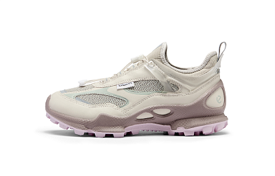 Ecco Biom C Trail Low Top Casual Shoes Women's Ice White/Sand Gray/Rose Pink 803383