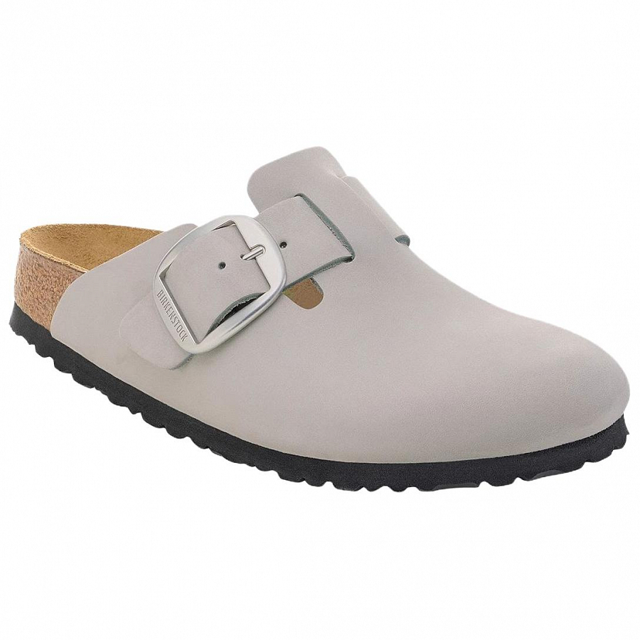 Birkenstock Boston EVA Abrasion Resistant Closed Toe Slippers Women's Lime Gray Narrow купить в интернет-магазине Yoocart с быстрой доставкой по России.