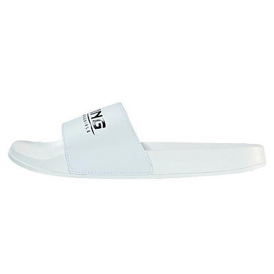 LiNing Football Cushioned Slip Resistant Abrasion Resistant Slide Slippers Women's White Black