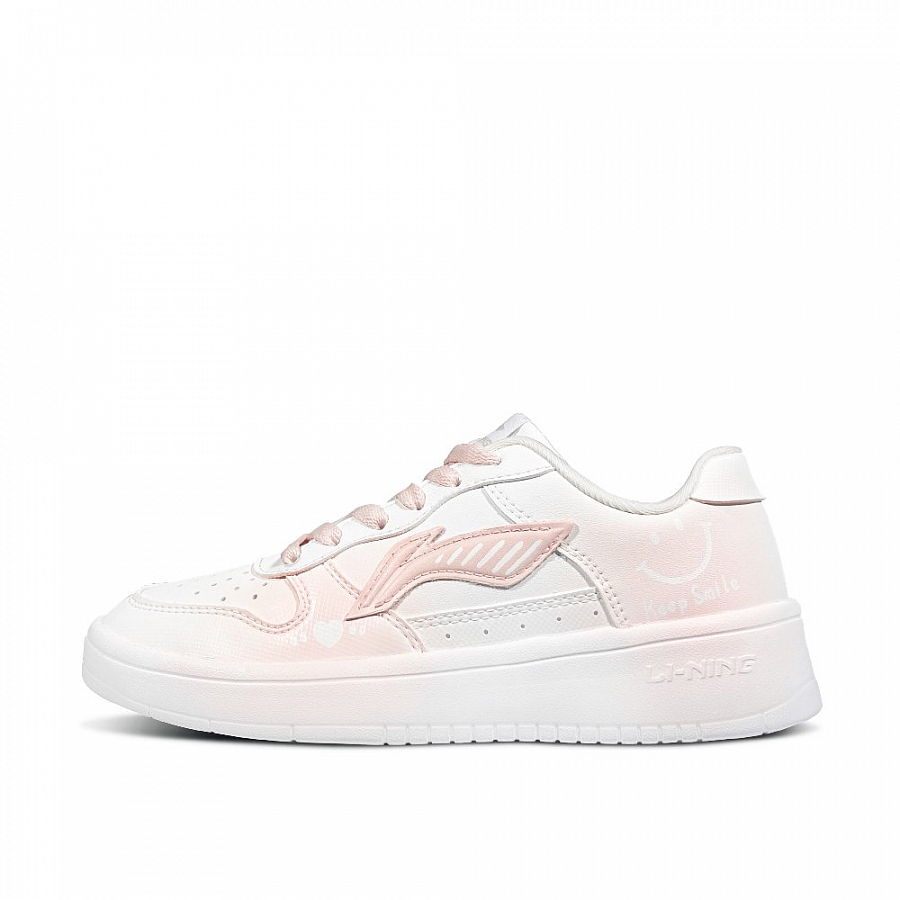 LiNing Pontoon Boats Slip Resistant, Abrasion Resistant, Breathable Low Top Skateboard Shoes Women's Pink White купить в интернет-магазине Yoocart с быстрой доставкой по России.