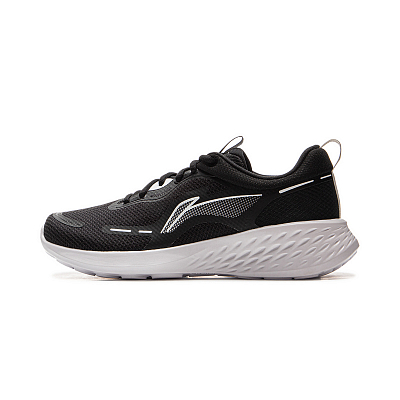 LiNing Anti Slip Wear Resistant Low Top Casual Running Shoes Men's Black White