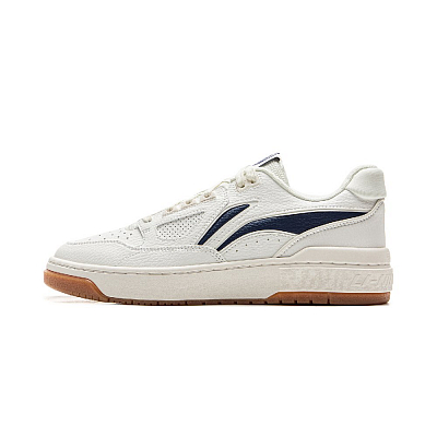 LiNing New Arrival Coverage Slip Resistant Cushioning Abrasion Resistant Low Top Skateboard Shoes Unisex White Blue