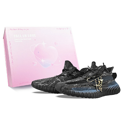 Adidas Originals Yeezy Boost 350 V2 BNK Abrasion Resistant Low Top Casual Shoes Unisex Marsh Blue