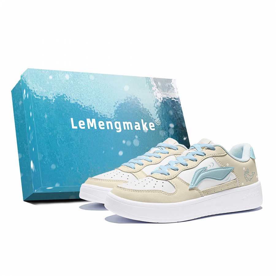 LiNing Pontoon Boats Slip Resistant Abrasion Resistant Low top Skateboard Shoes Women's White купить в интернет-магазине Yoocart с быстрой доставкой по России.