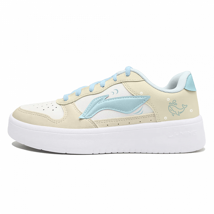 LiNing Pontoon Boats Slip Resistant Abrasion Resistant Low top Skateboard Shoes Women's White купить в интернет-магазине Yoocart с быстрой доставкой по России.