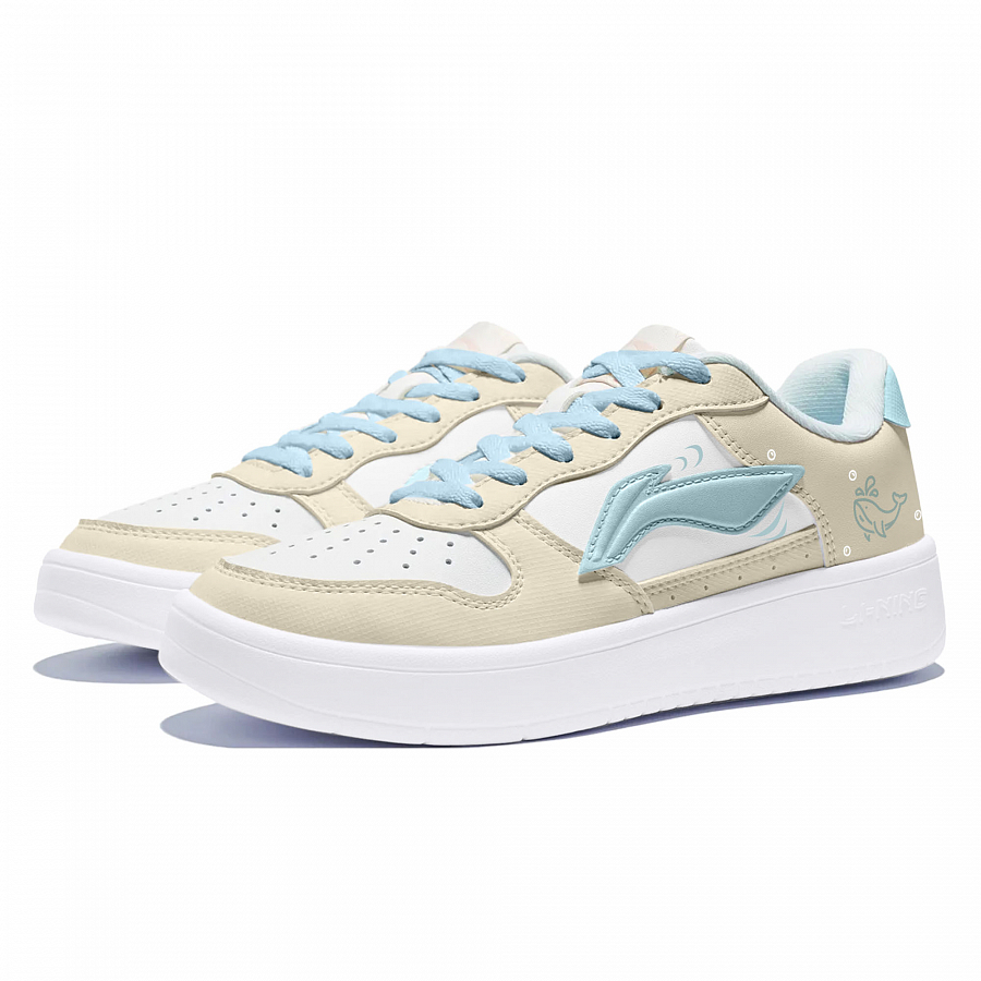 LiNing Pontoon Boats Slip Resistant Abrasion Resistant Low top Skateboard Shoes Women's White купить в интернет-магазине Yoocart с быстрой доставкой по России.