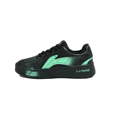LiNing Acer Truncatum Slip Resistant, Abrasion Resistant, Lightweight Low Top Skateboard Shoes Men's Black