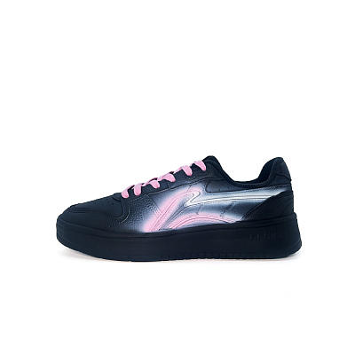 LiNing Anti-Slip And Wear-Resistant Lightweight Low-Top Skateboard Shoes Men's Pink Black