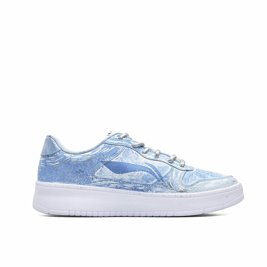 LiNing Pontoon Boats Abrasion Resistant Breathable Slip Resistant Low Top Skateboard Shoes Unisex White Blue Silver купить в интернет-магазине Yoocart с быстрой доставкой по России.