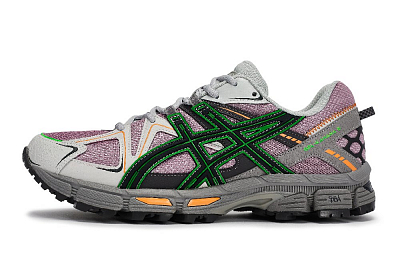Asics Gel Kahana 8 Breathable Support Low Top Trail Running Shoes Men's Purple Green Black Gray
