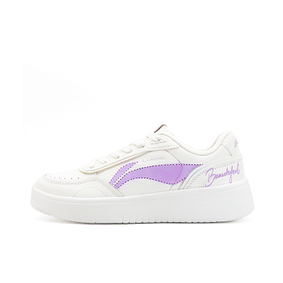 LiNing Su Slip Resistant, Abrasion Resistant, And Balanced Low Top Skateboard Shoes Women's Light Purple