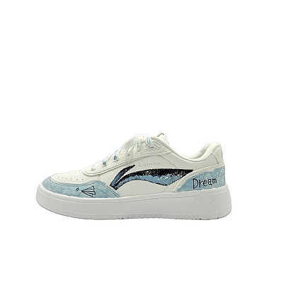 LiNing Su Slip Resistant Shock Absorbers Low Top Skateboard Shoes Women's Blue