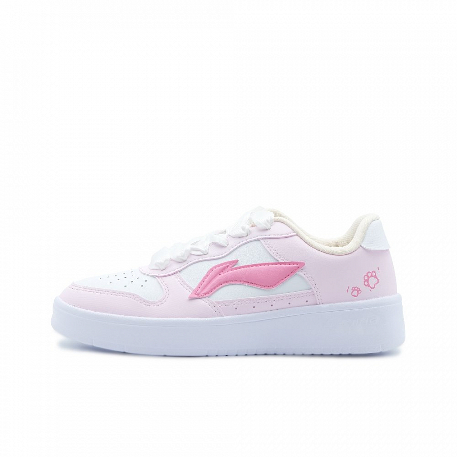 LiNing Pontoon Boats Anti-Slip Wear-Resistant Low-Top Skateboard Shoes Women's Pink купить в интернет-магазине Yoocart с быстрой доставкой по России.