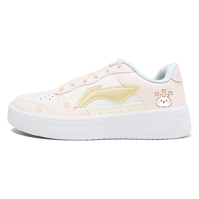 LiNing Pontoon Boats Slip Resistant Abrasion Resistant Low top Skateboard Shoes Women's White