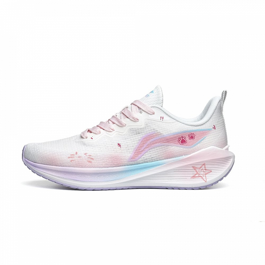 LiNing Wuyue Anti Slip Wear Resistant Low Top Casual Running Shoes Women's White Pink купить в интернет-магазине Yoocart с быстрой доставкой по России.